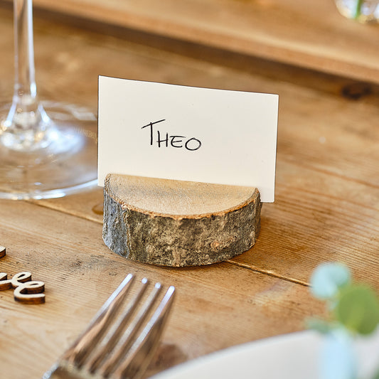 Wooden Wedding Place Card Holder