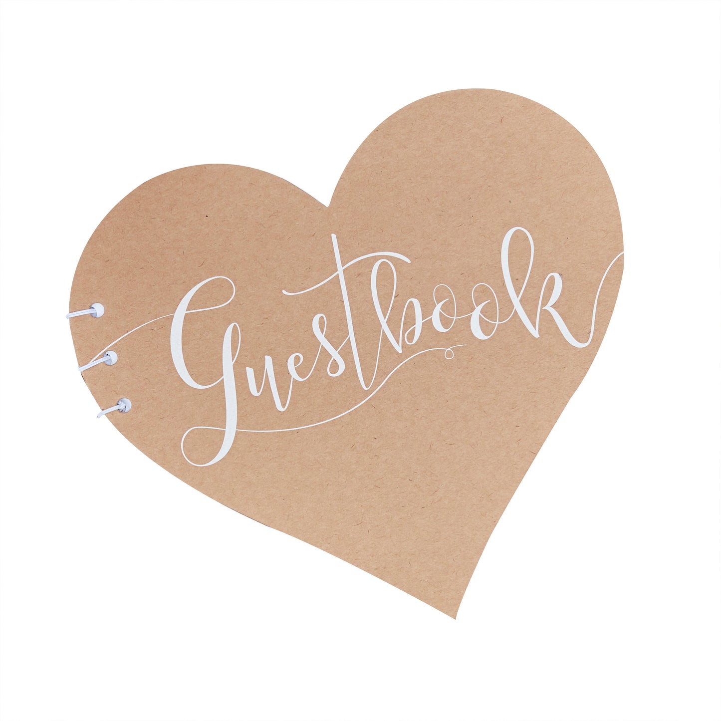 Heart Shaped Kraft Guestbook