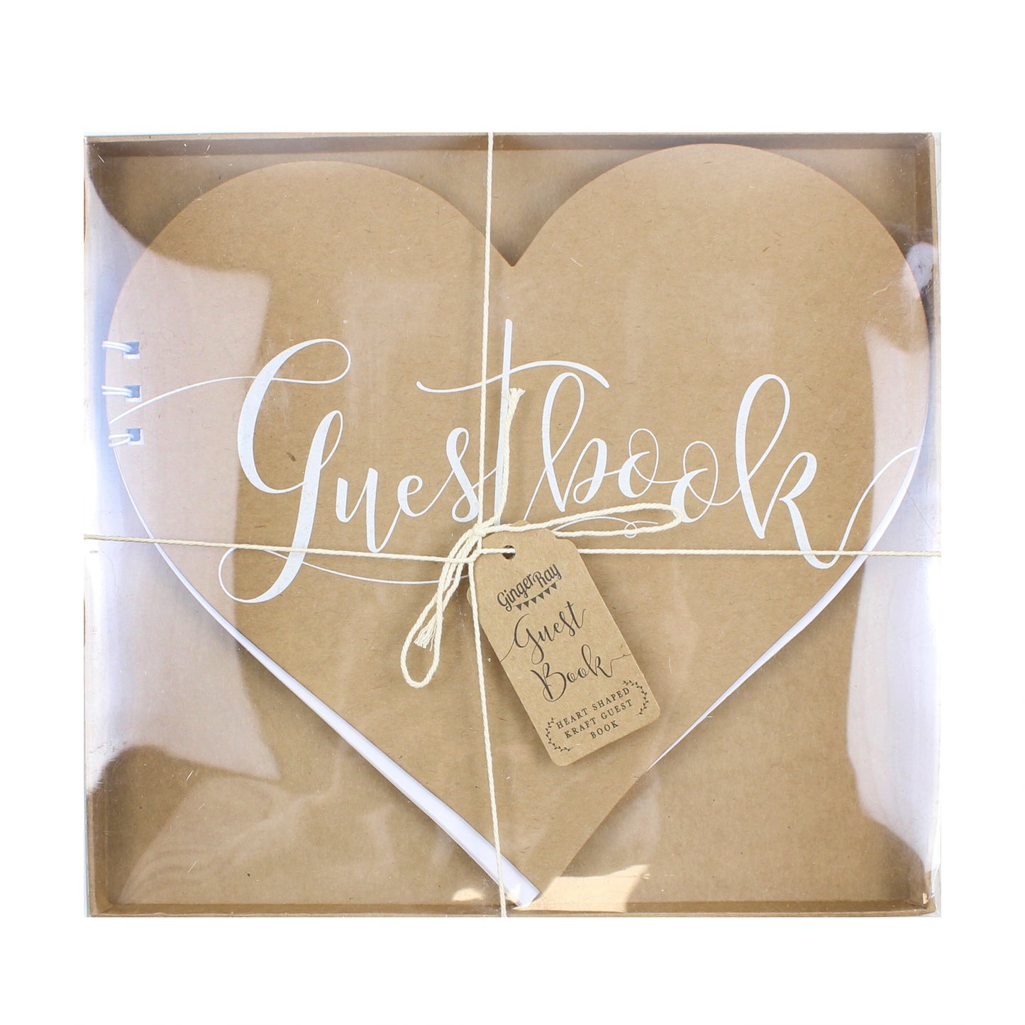 Heart Shaped Kraft Guestbook