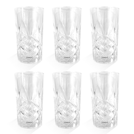 Crystallised Glasses 350ml - Set of 6 | M&W	