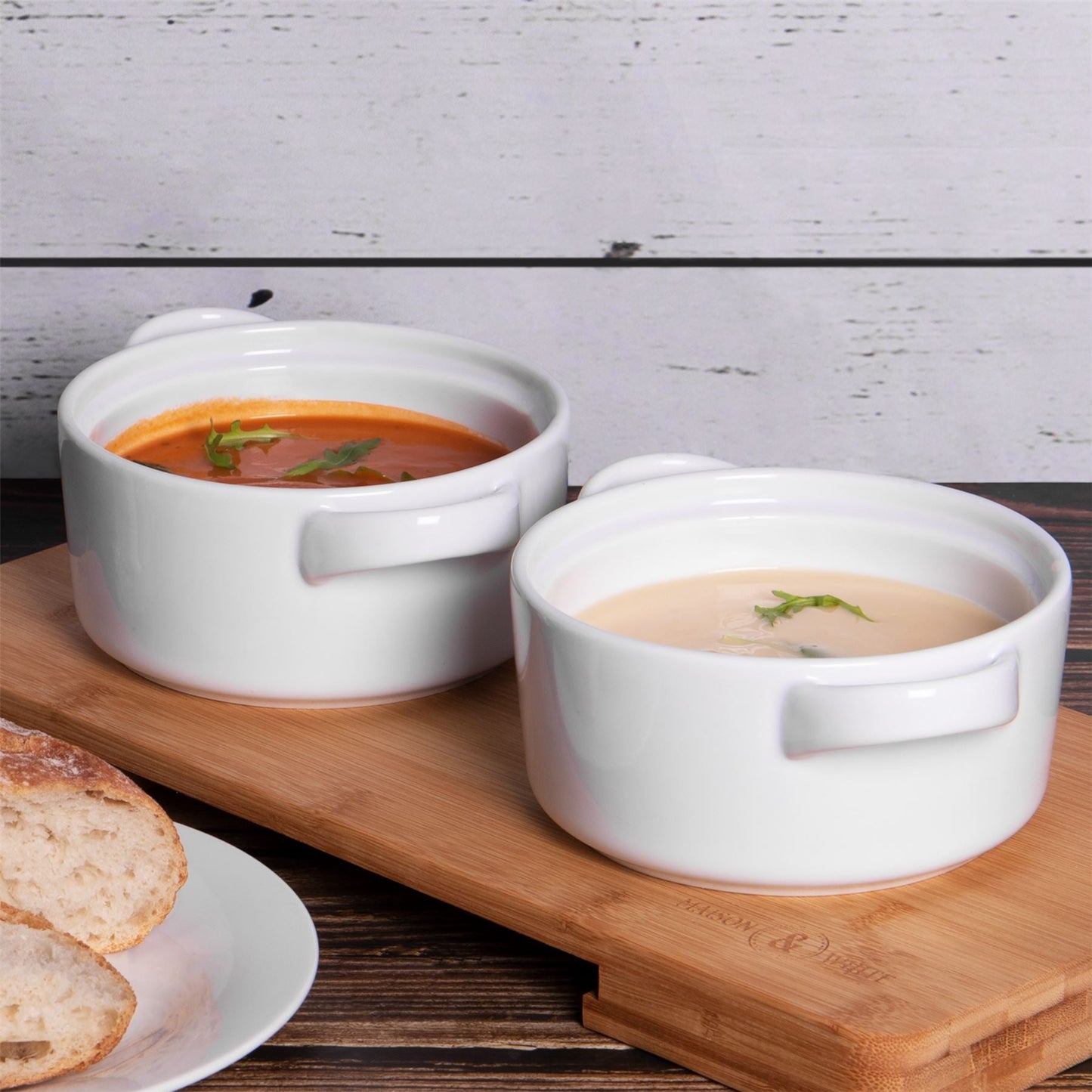 Soup Bowls with Handles - Set of 4 | M&W	
