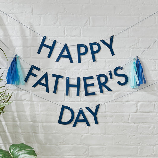 Happy Father's Day Bunting with Tassels