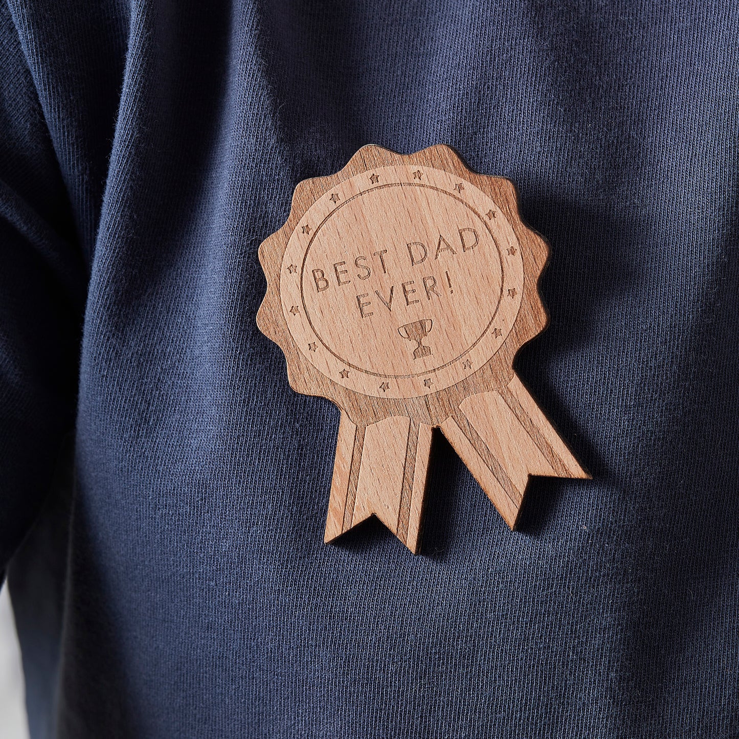 Wooden Best Dad Ever Father's Day Badge