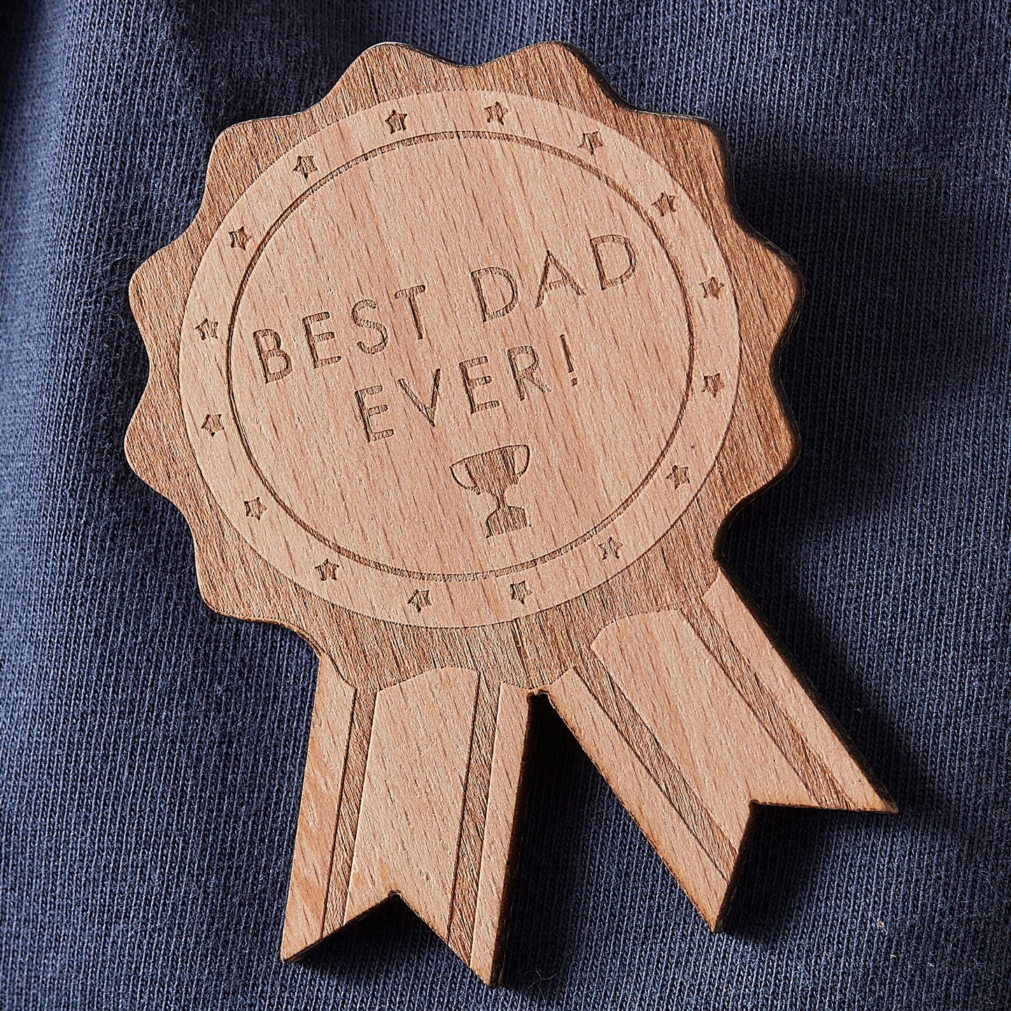 Wooden Best Dad Ever Father's Day Badge