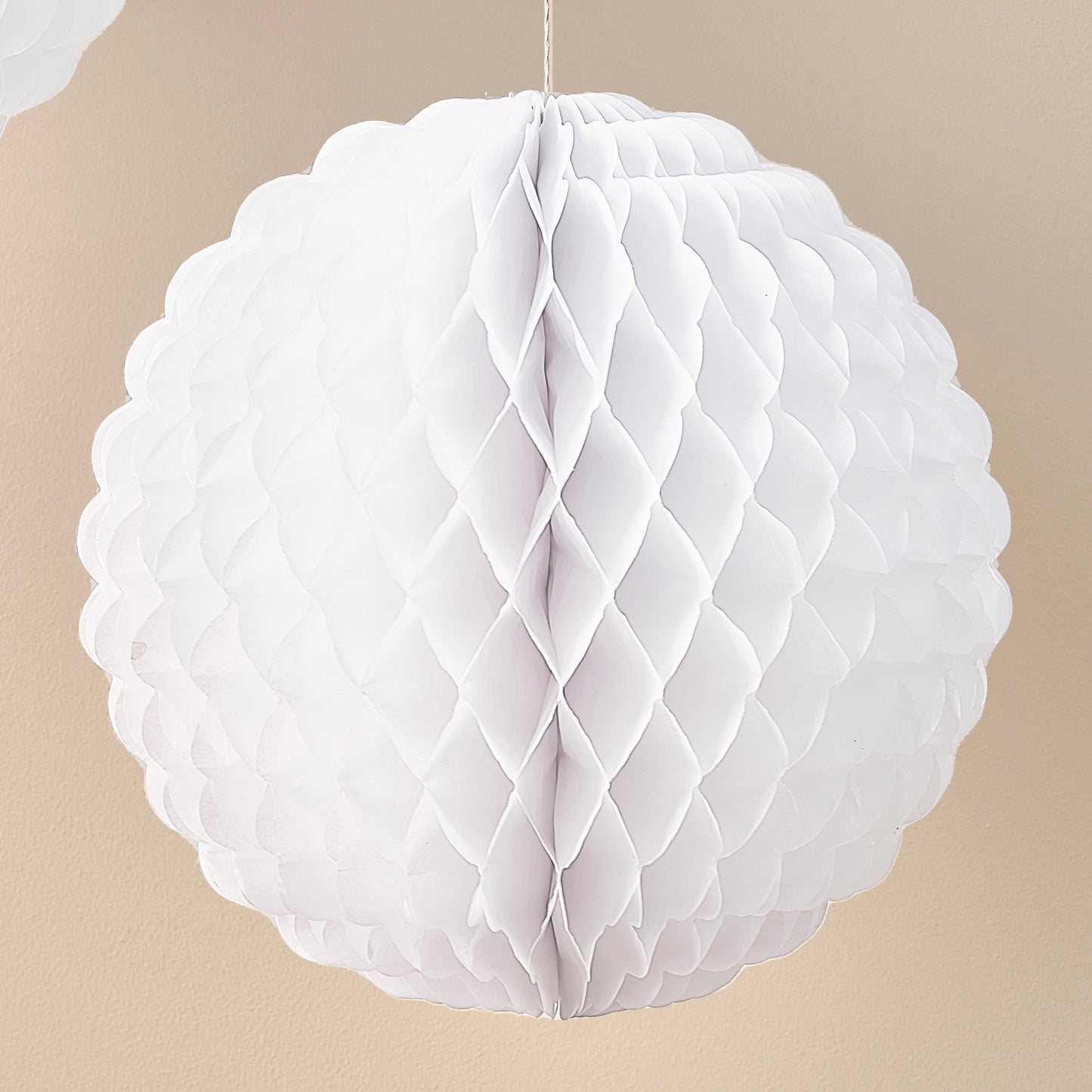 White Scalloped Honeycomb Decorations