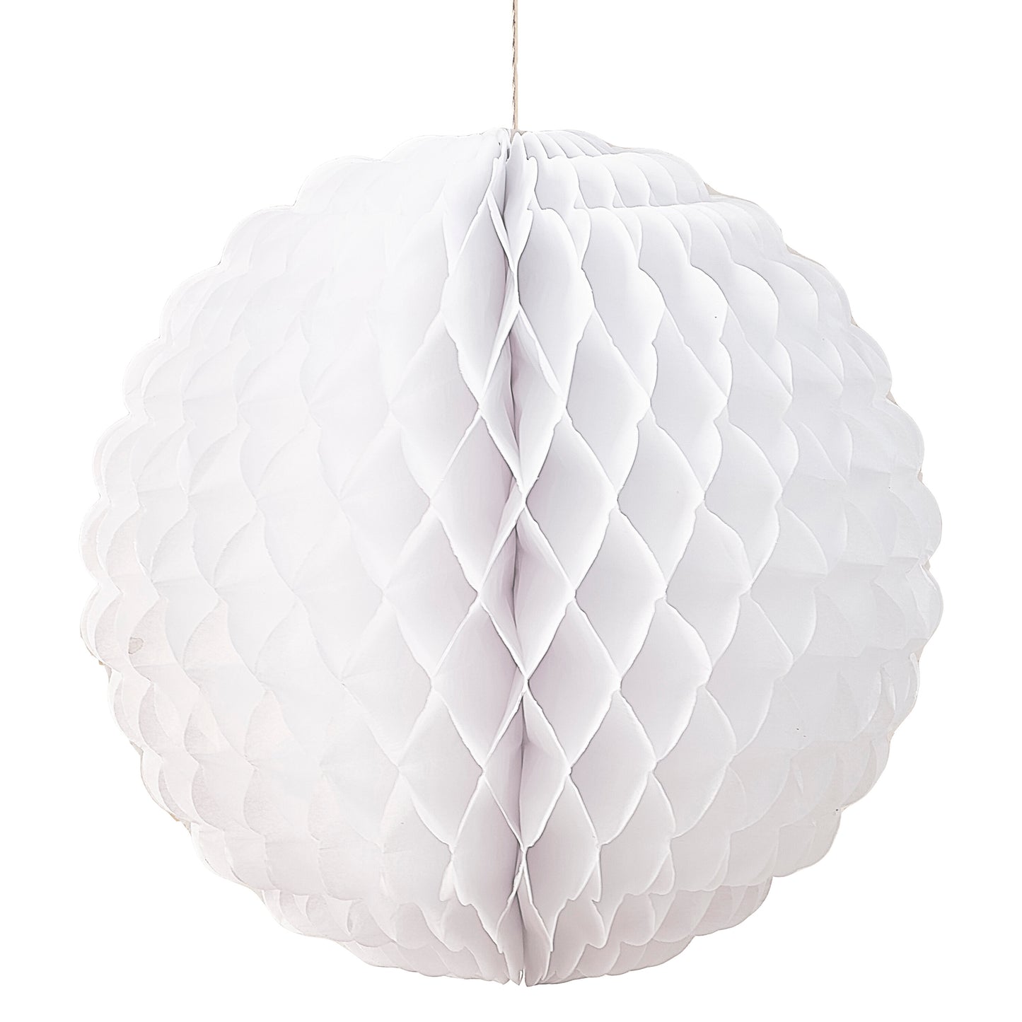 White Scalloped Honeycomb Decorations