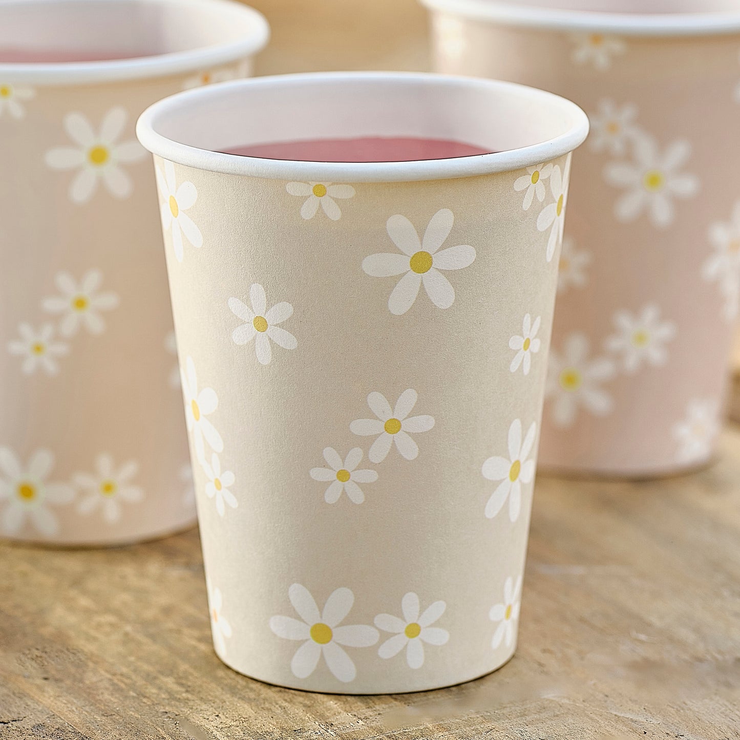 Daisy Floral Paper Cups