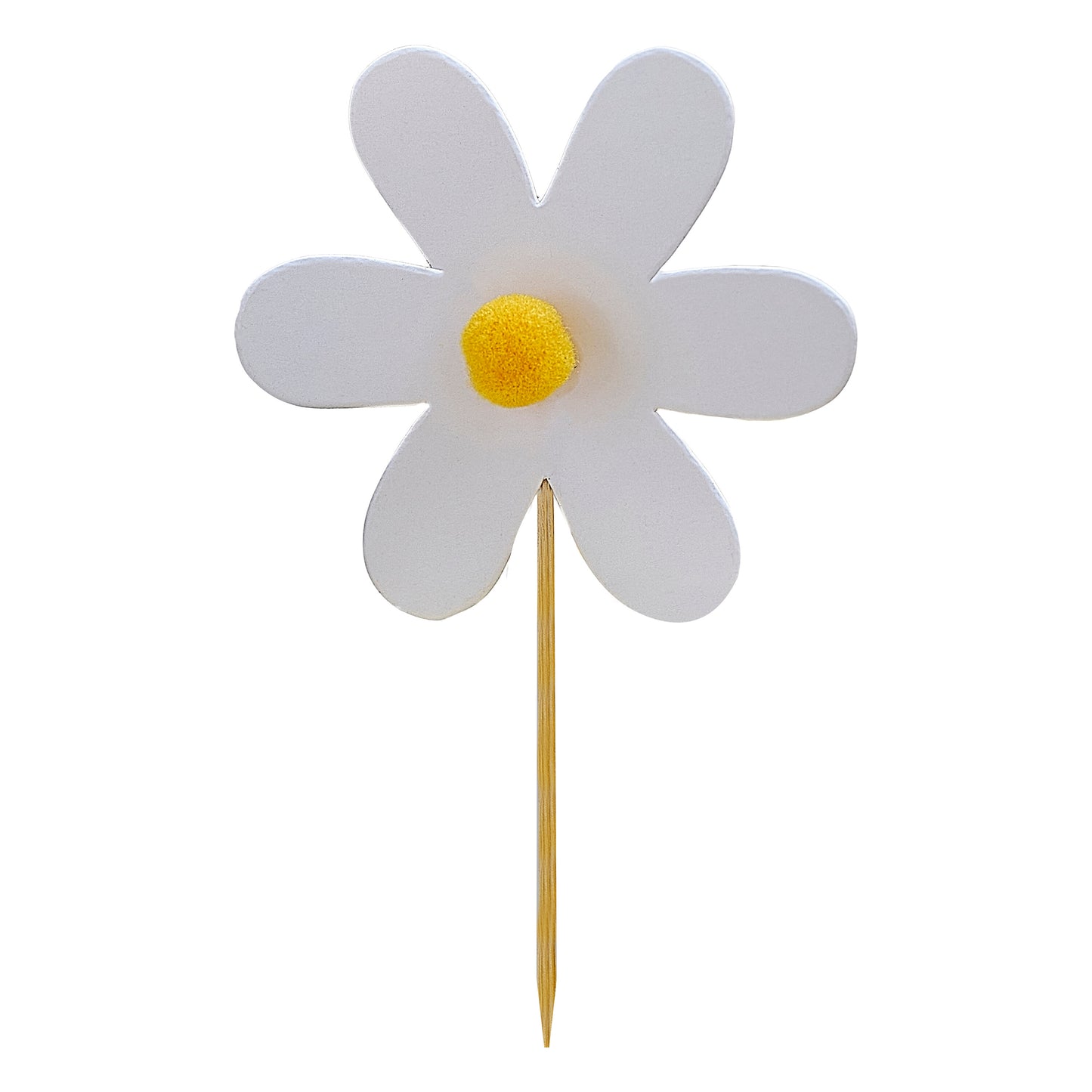 Daisy Cupcake Toppers with Pom Poms