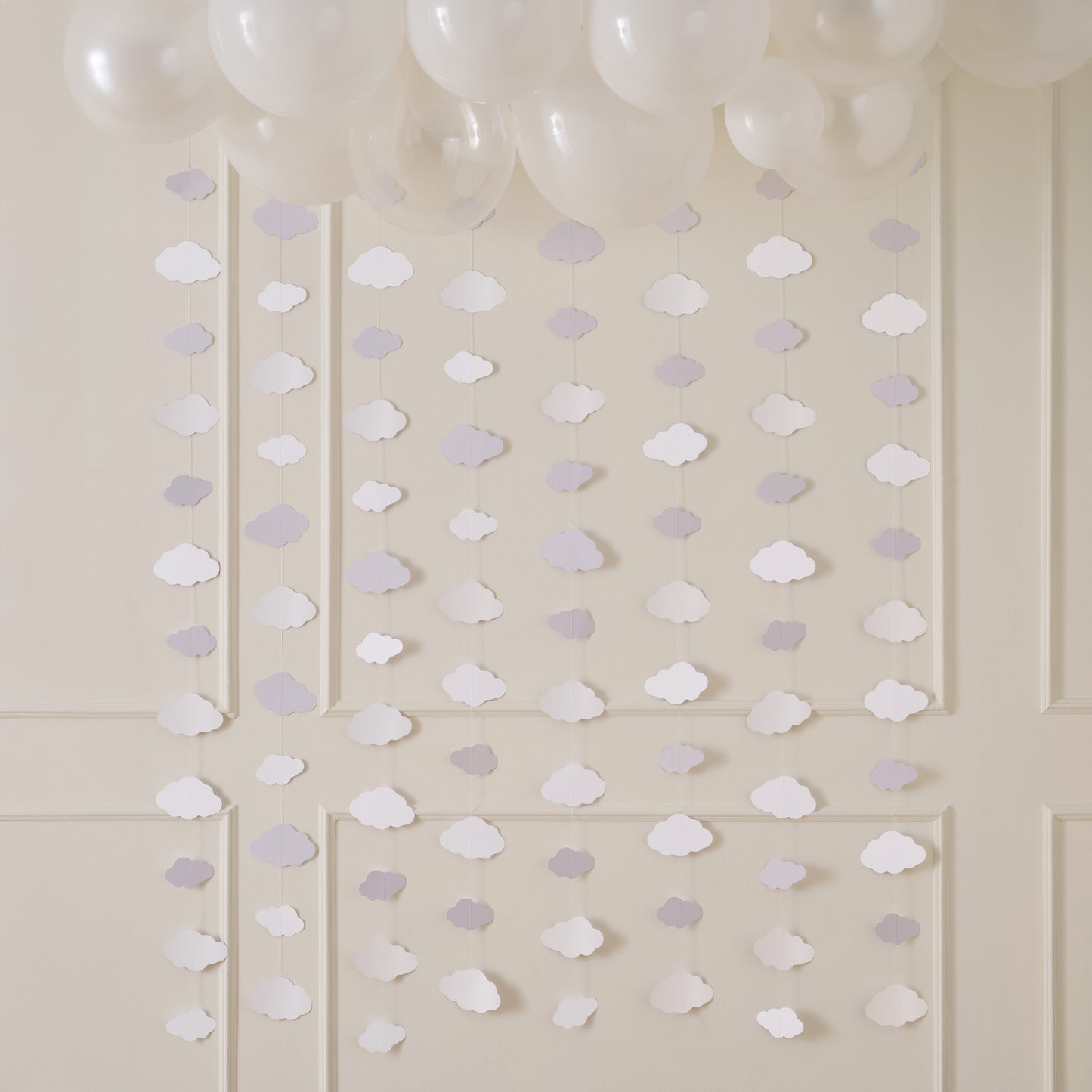 Pearlescent Cloud Baby Shower Backdrop
