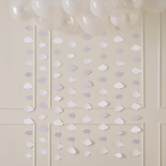 Pearlescent Cloud Baby Shower Backdrop