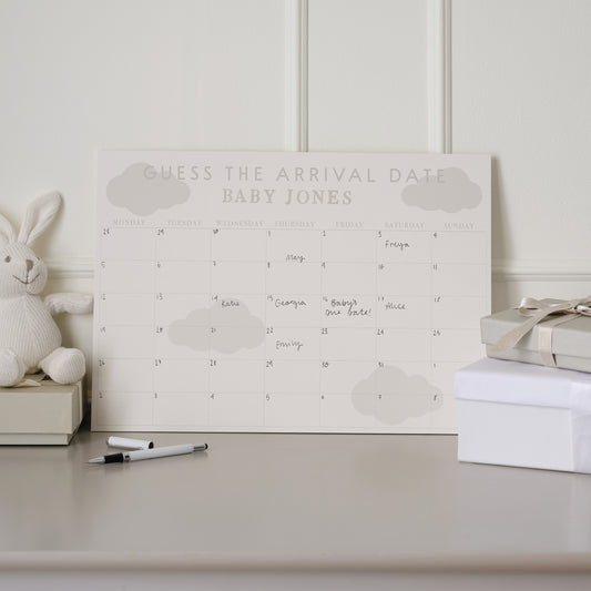 Customisable 'Guess the Arrival Date' Baby Shower Game
