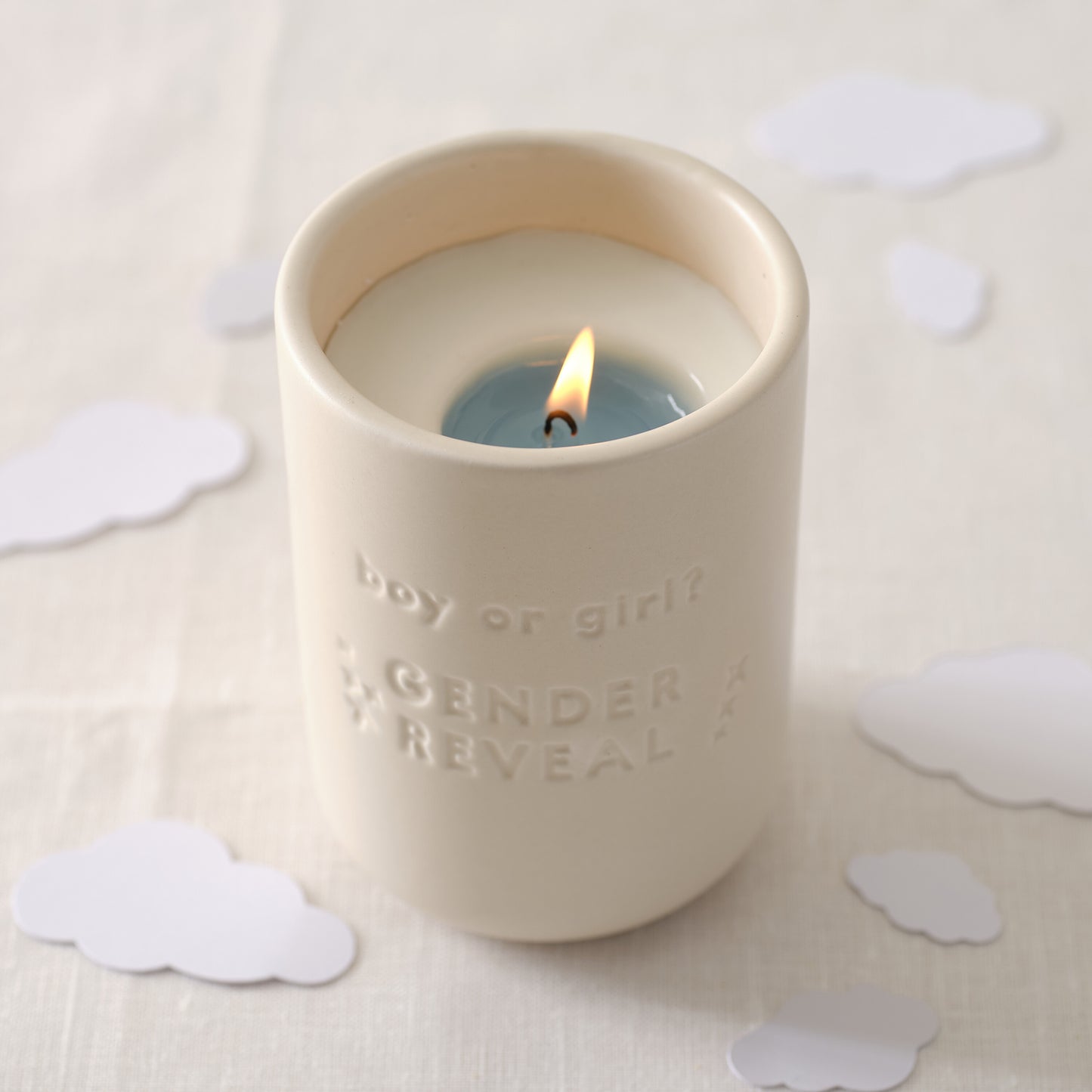 Blue Gender Reveal Candle
