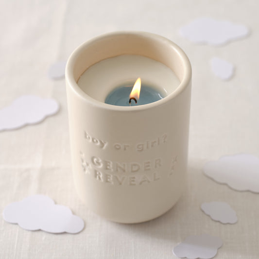 Blue Gender Reveal Candle