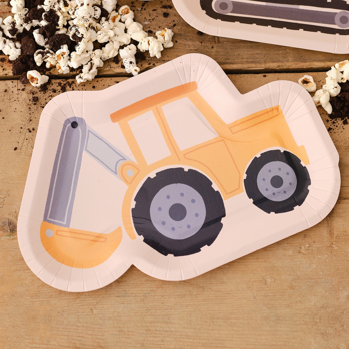 Construction Vehicle Party Plates