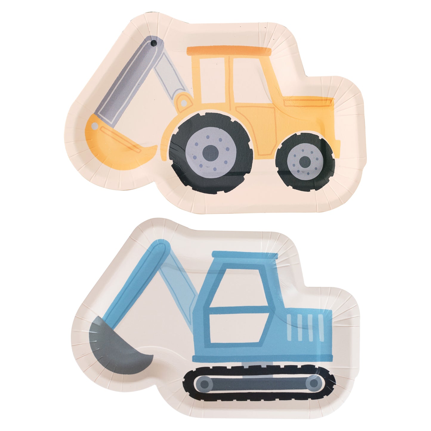 Construction Vehicle Party Plates