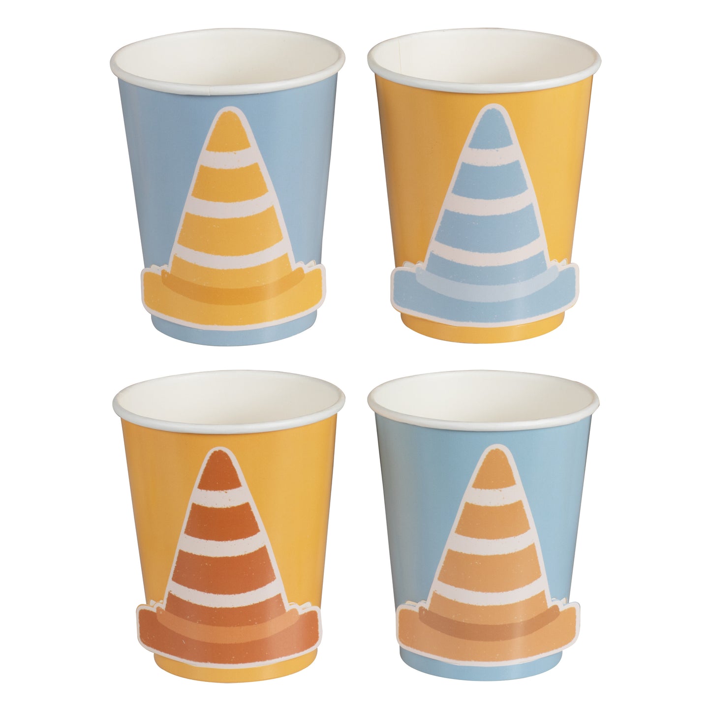 Traffic Cone Pop Out 3D Paper Cups
