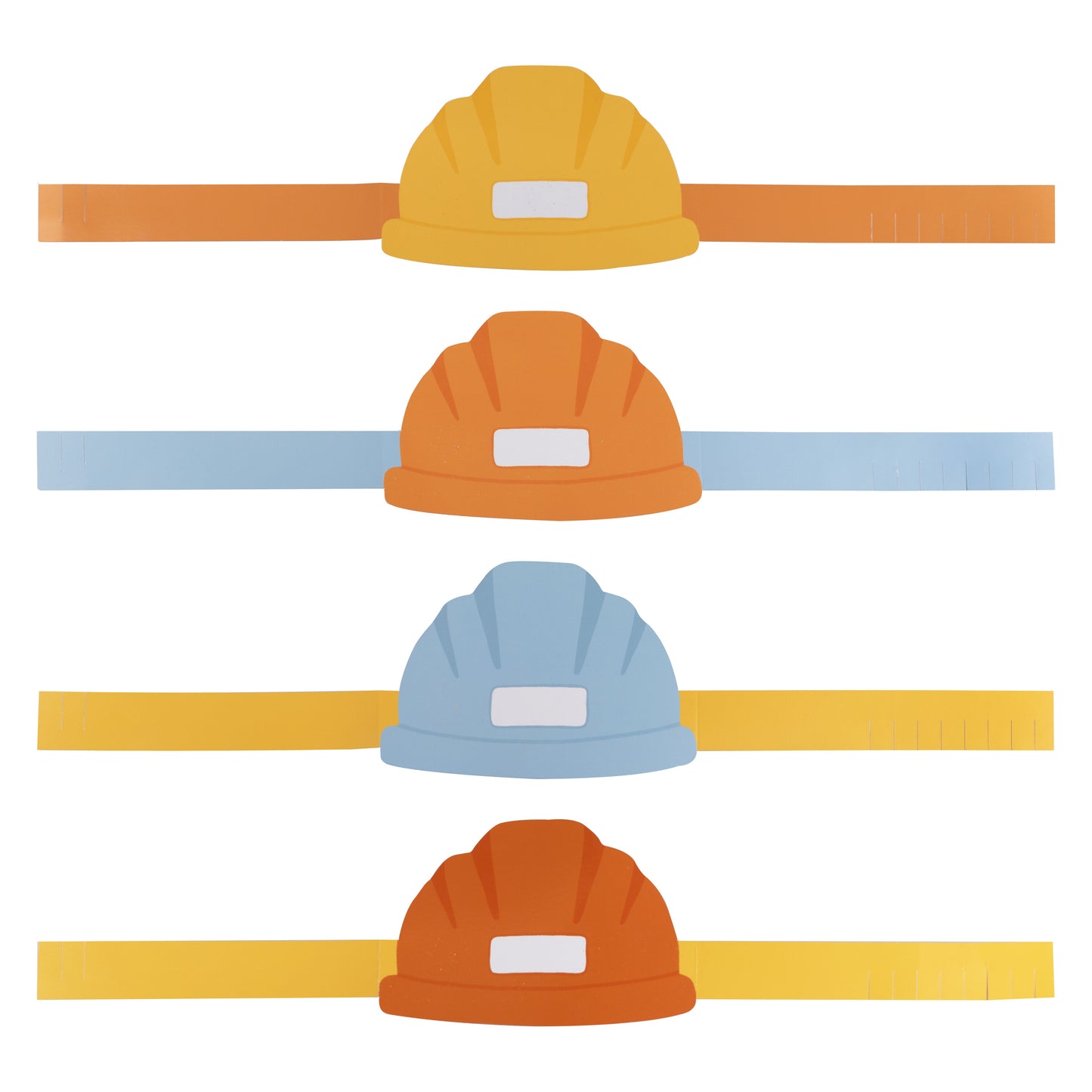 Customisable Construction Party Hats with Adjustable Straps