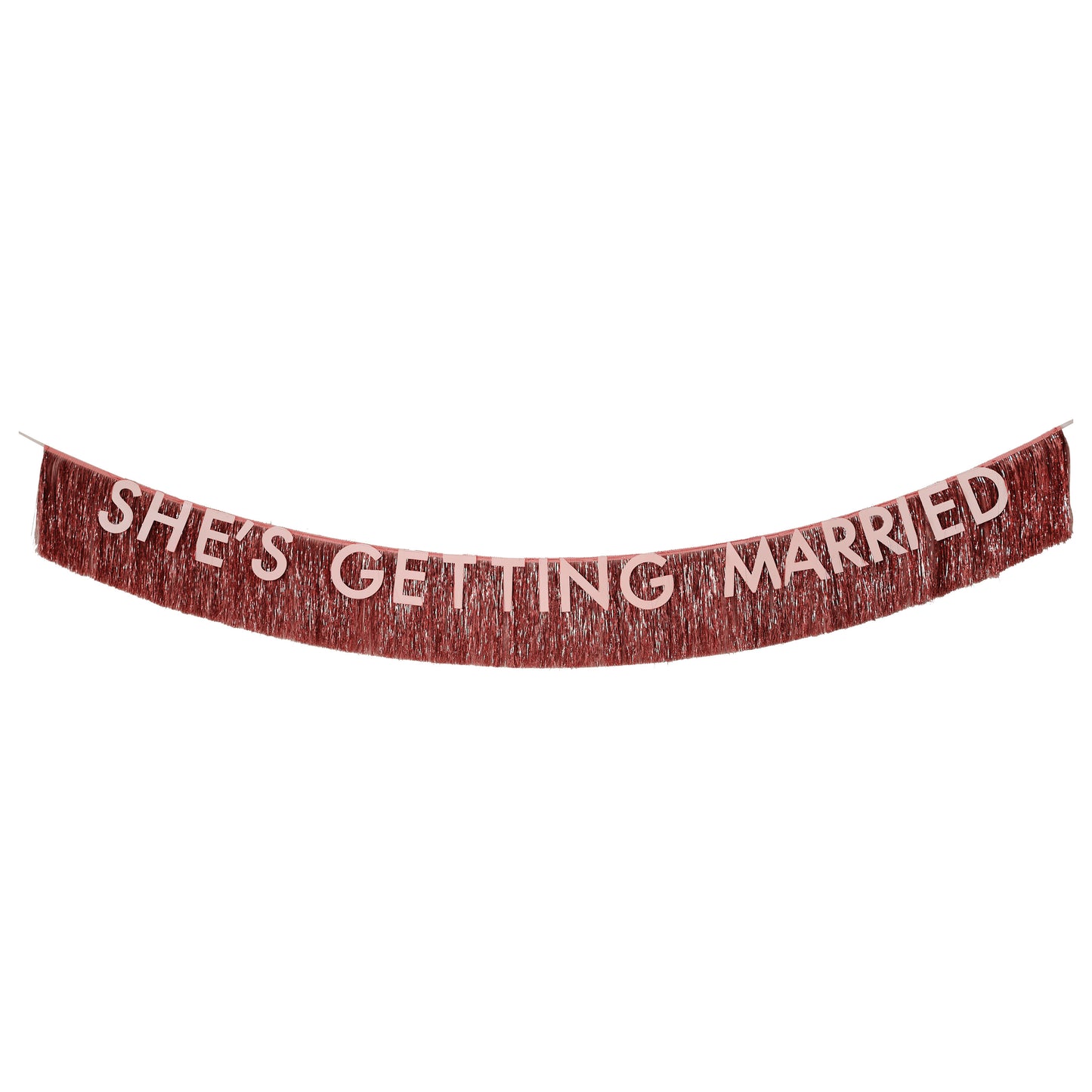 Pink Fringe 'She's Getting Married' Bunting