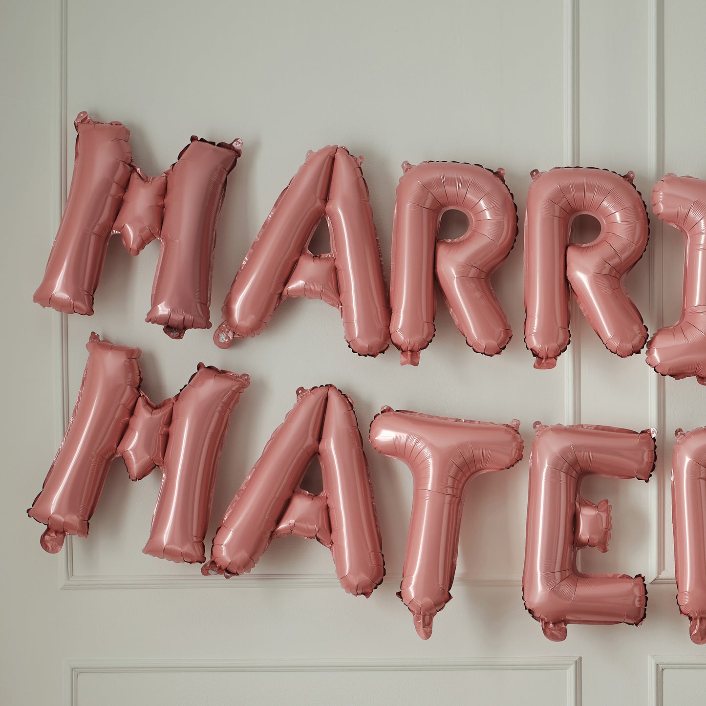 Pink Pearlised 'Marriage Material' Balloon Bunting