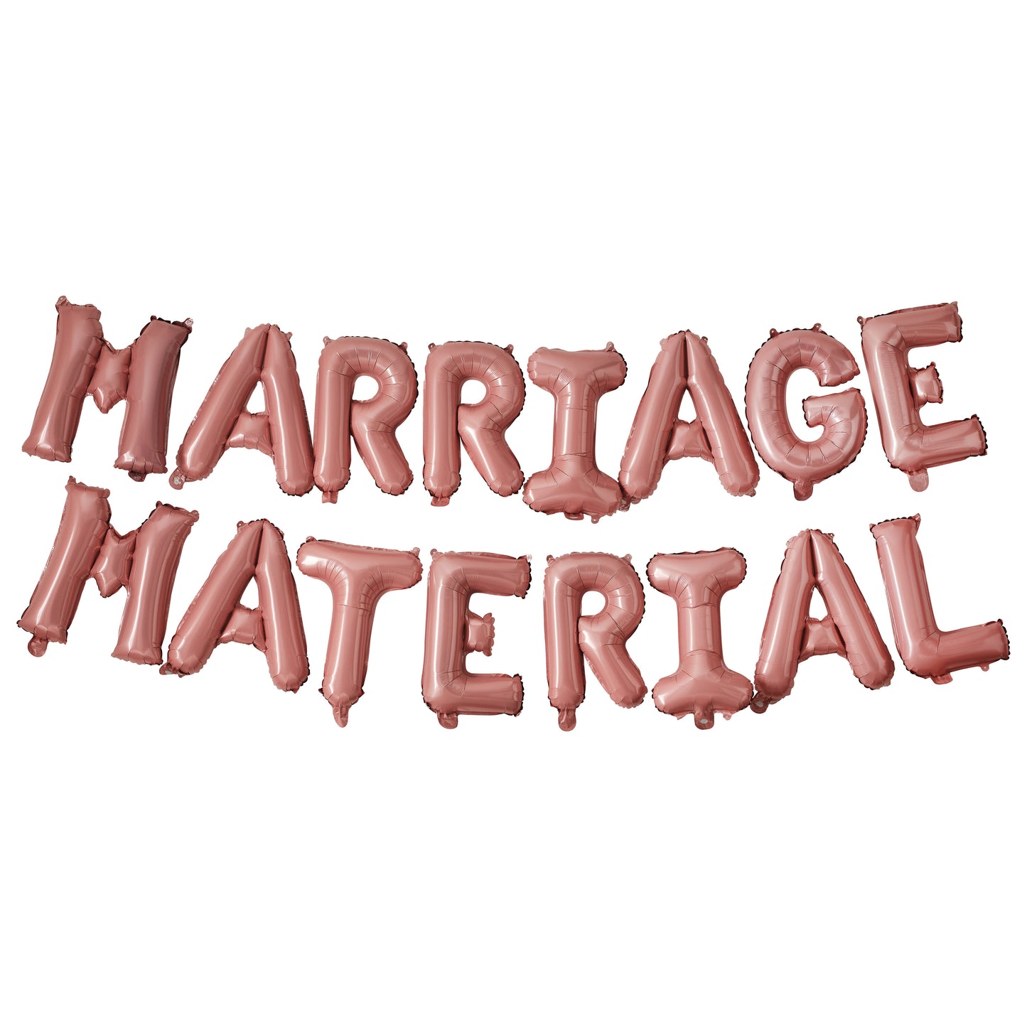 Pink Pearlised 'Marriage Material' Balloon Bunting