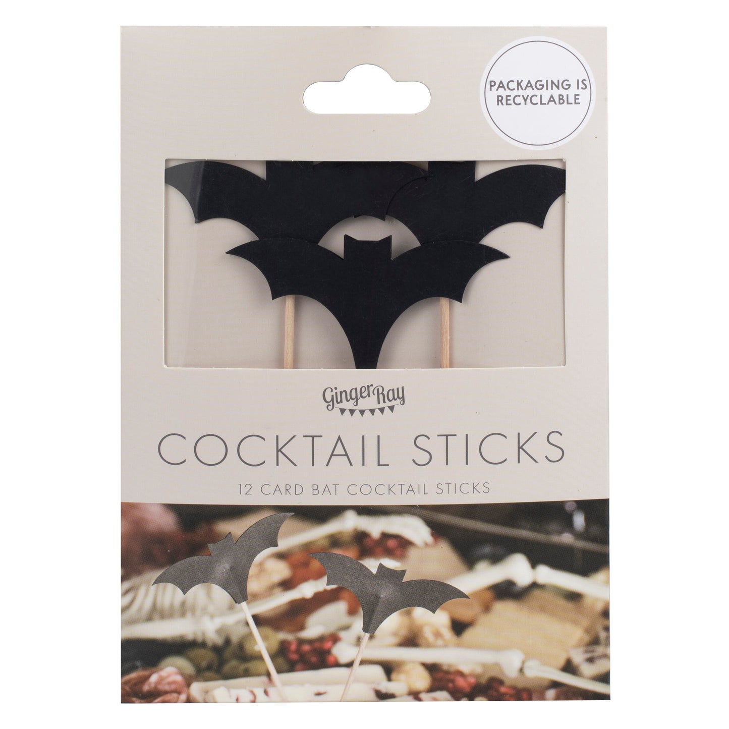 Halloween Bat Cocktail Party Sticks