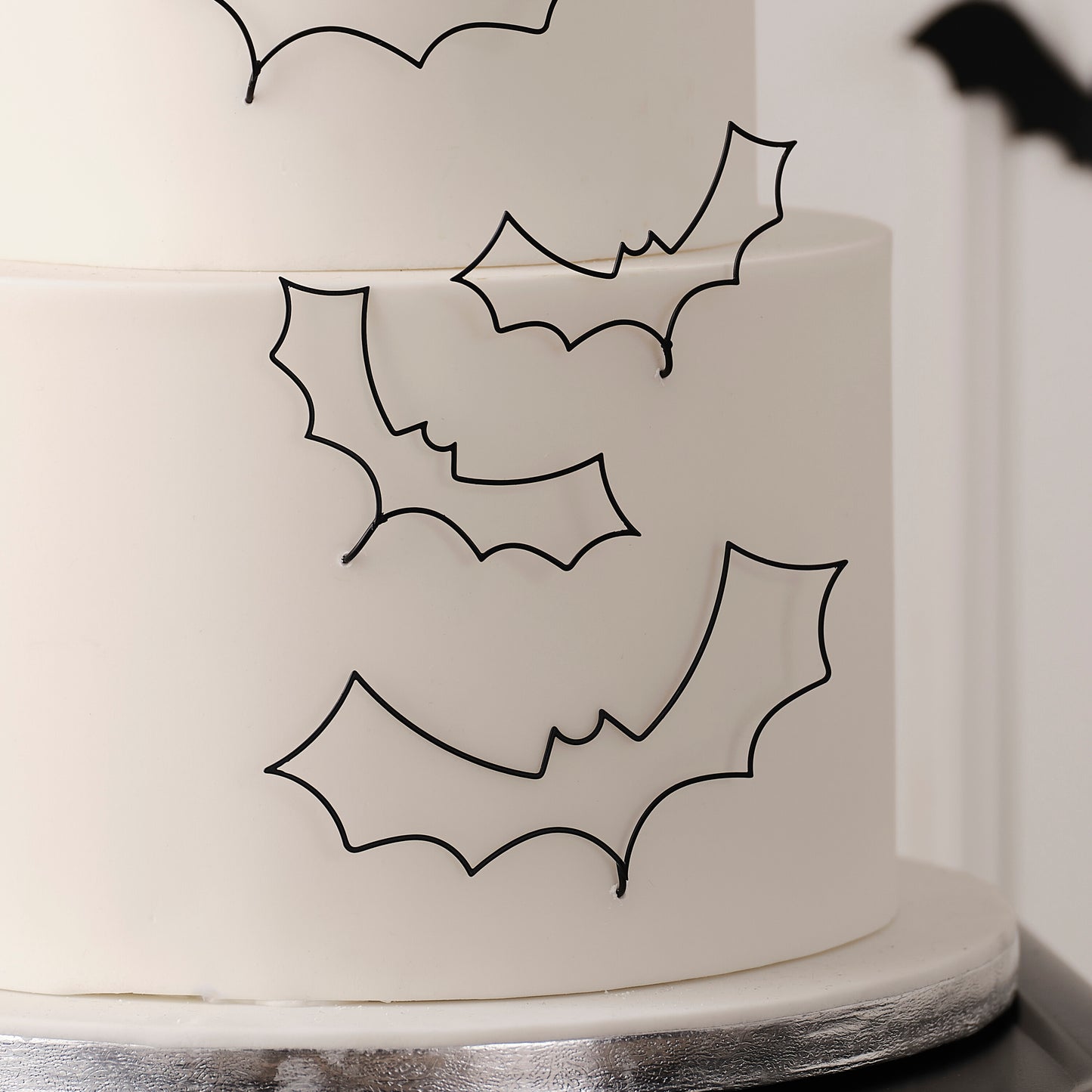 Halloween Black Wire Bat Halloween Cake Decorations