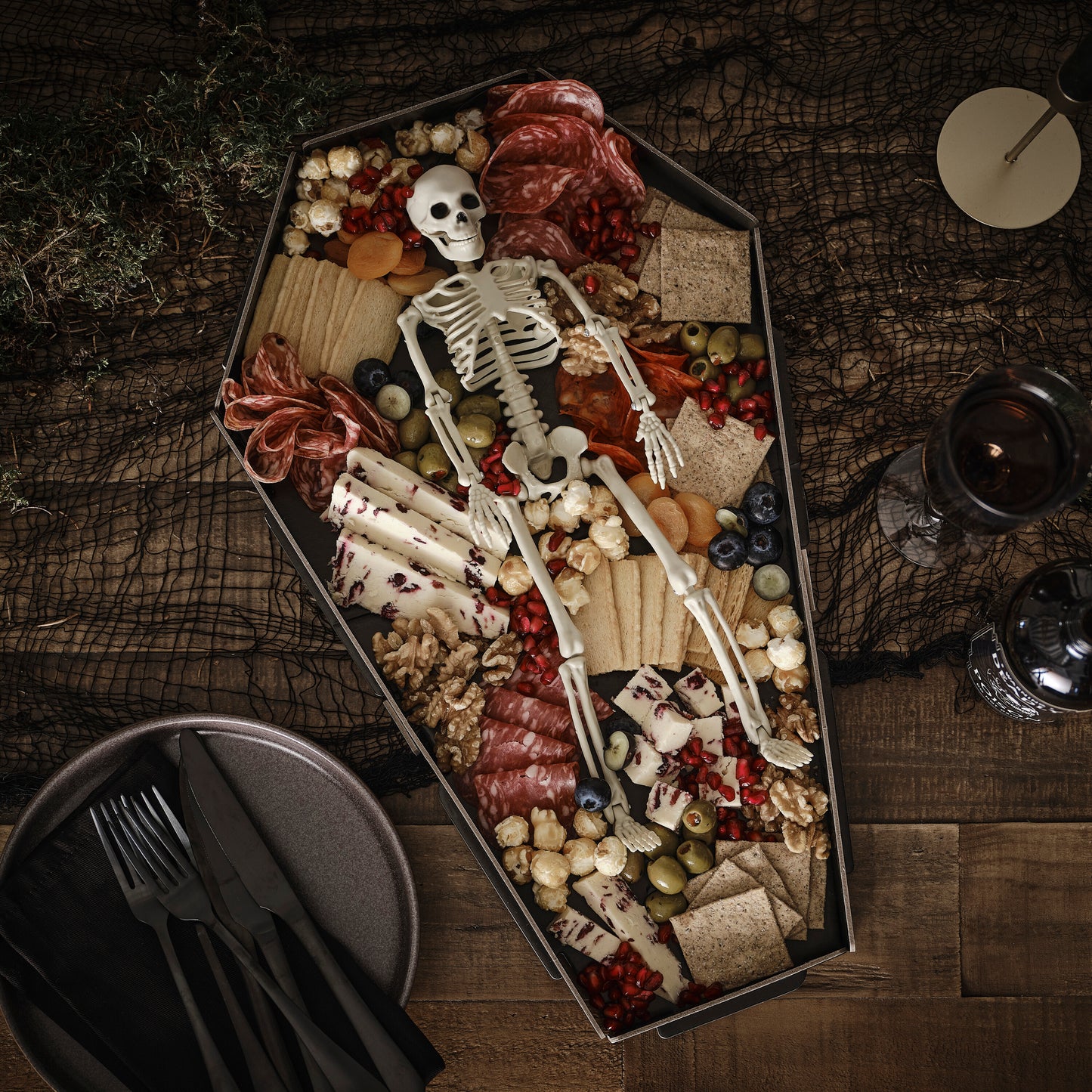 Black Coffin Halloween Grazing Board