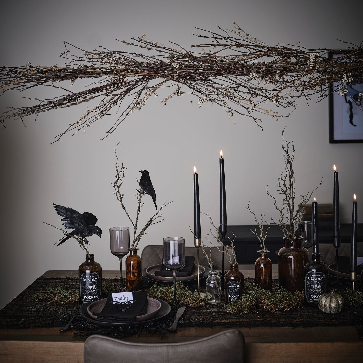 Halloween Garland & Bunting Mantel Decorations Set