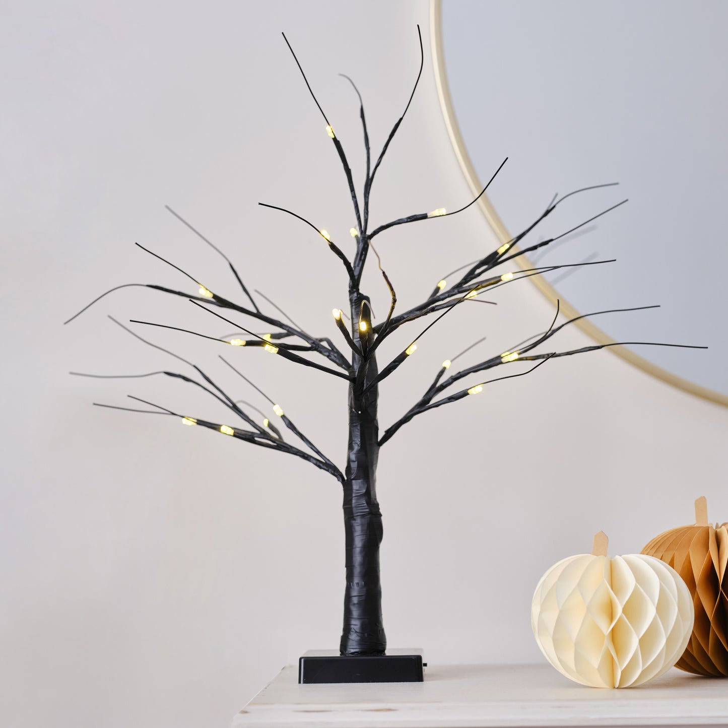 Black Light Up Halloween Tree Decoration