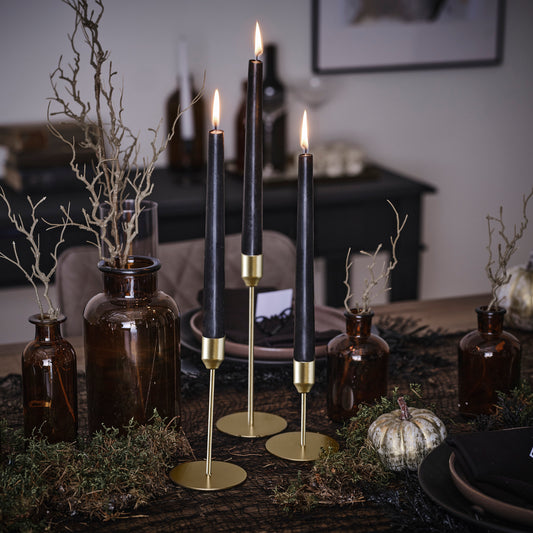 Gold Metal Dinner Candle Stick Holders