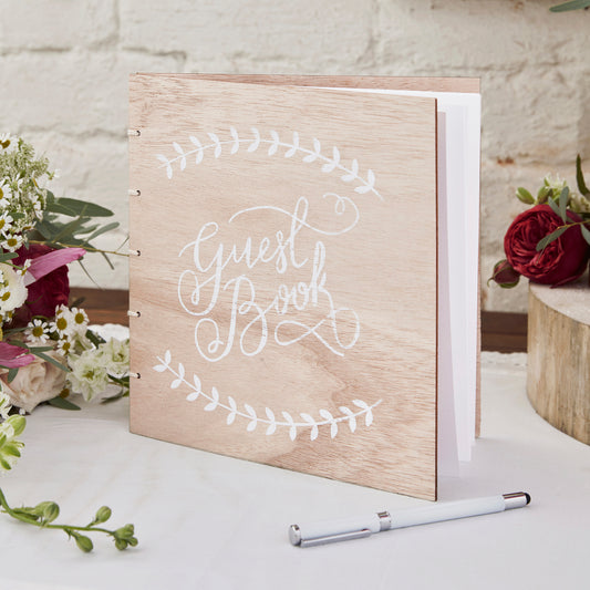 Autumn Wedding Wooden Guest Book