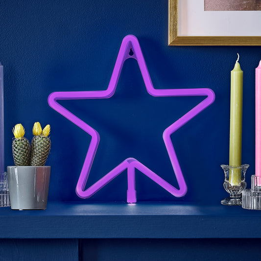 Large Lilac Light Up Star Large Star