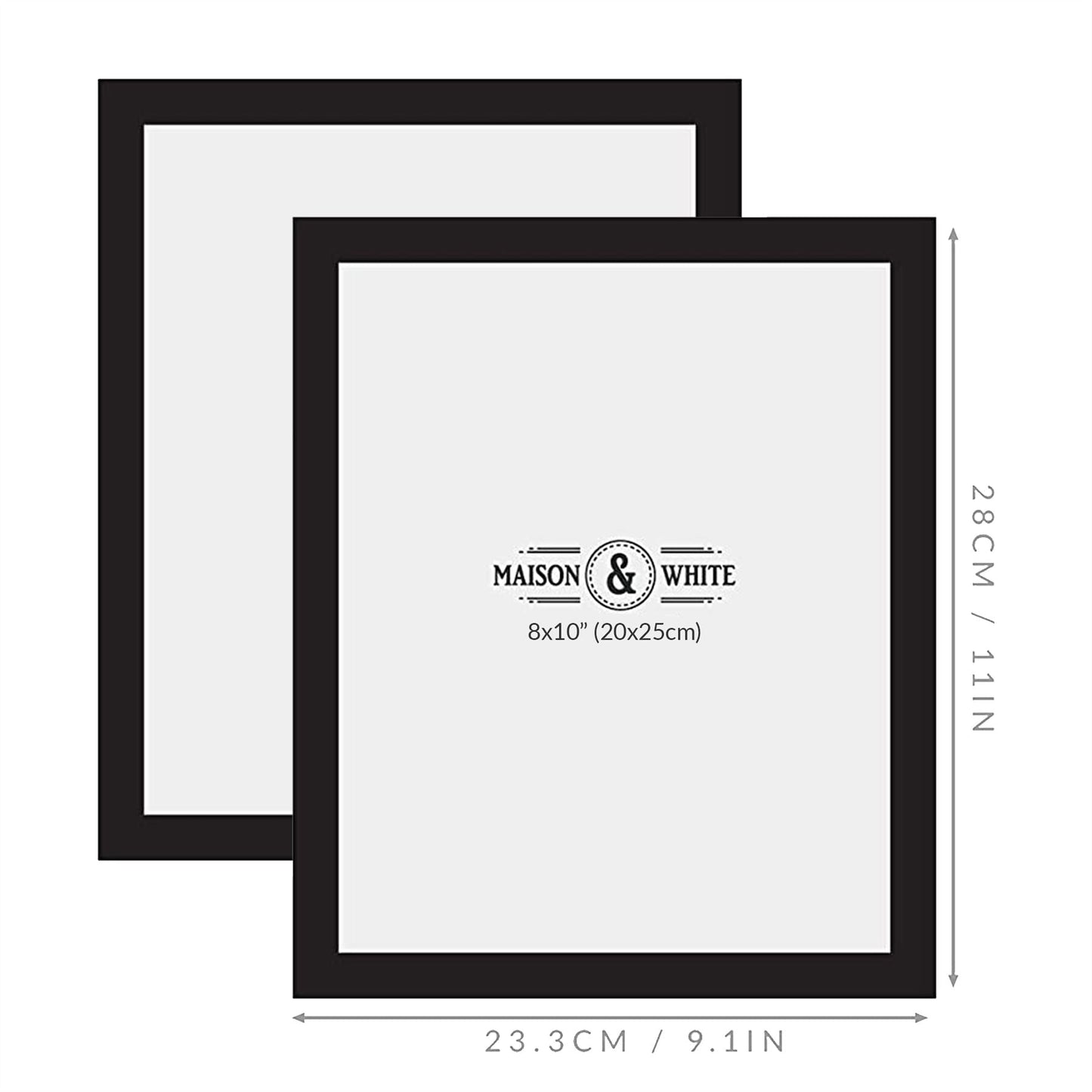 Assorted Photo Frames - Set of 10 Black | M&W	