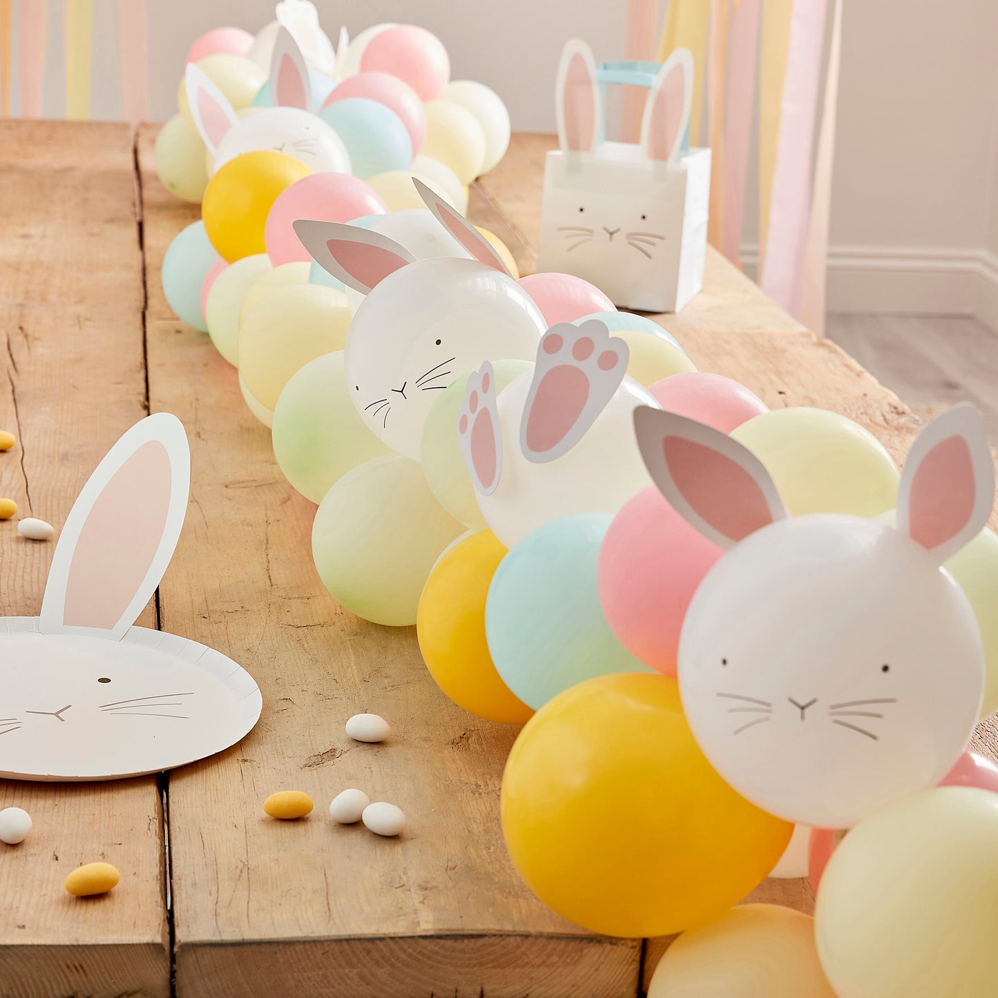 Easter Balloons & Bunnies Table Runner