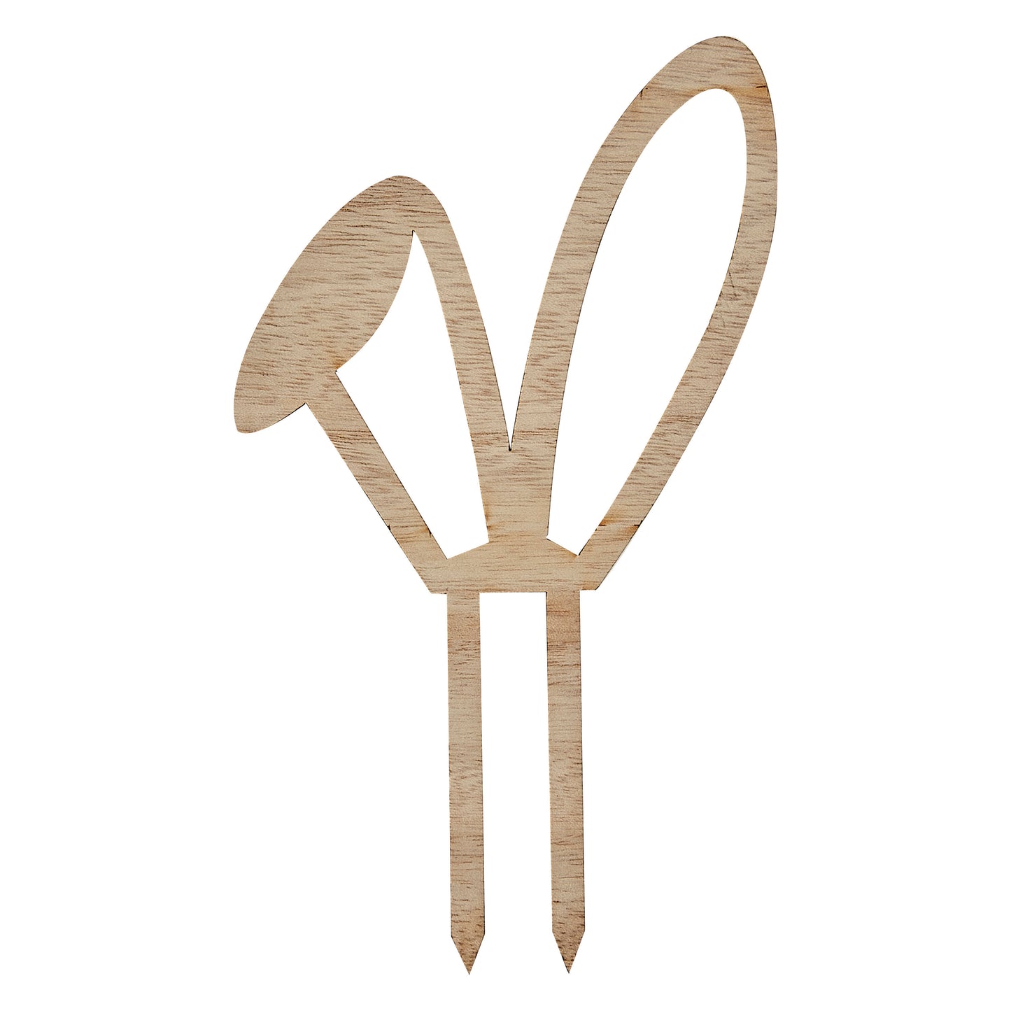 Wooden Bunny Ears Easter Cake Topper