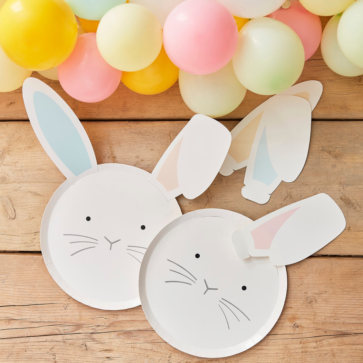 Pastel Easter Bunny Plates With Interchangeable Ears