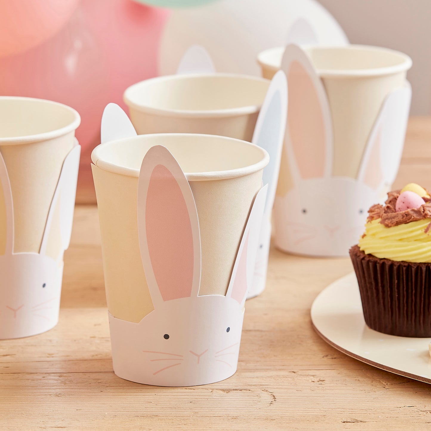 Pastel Easter Bunny Paper Cups