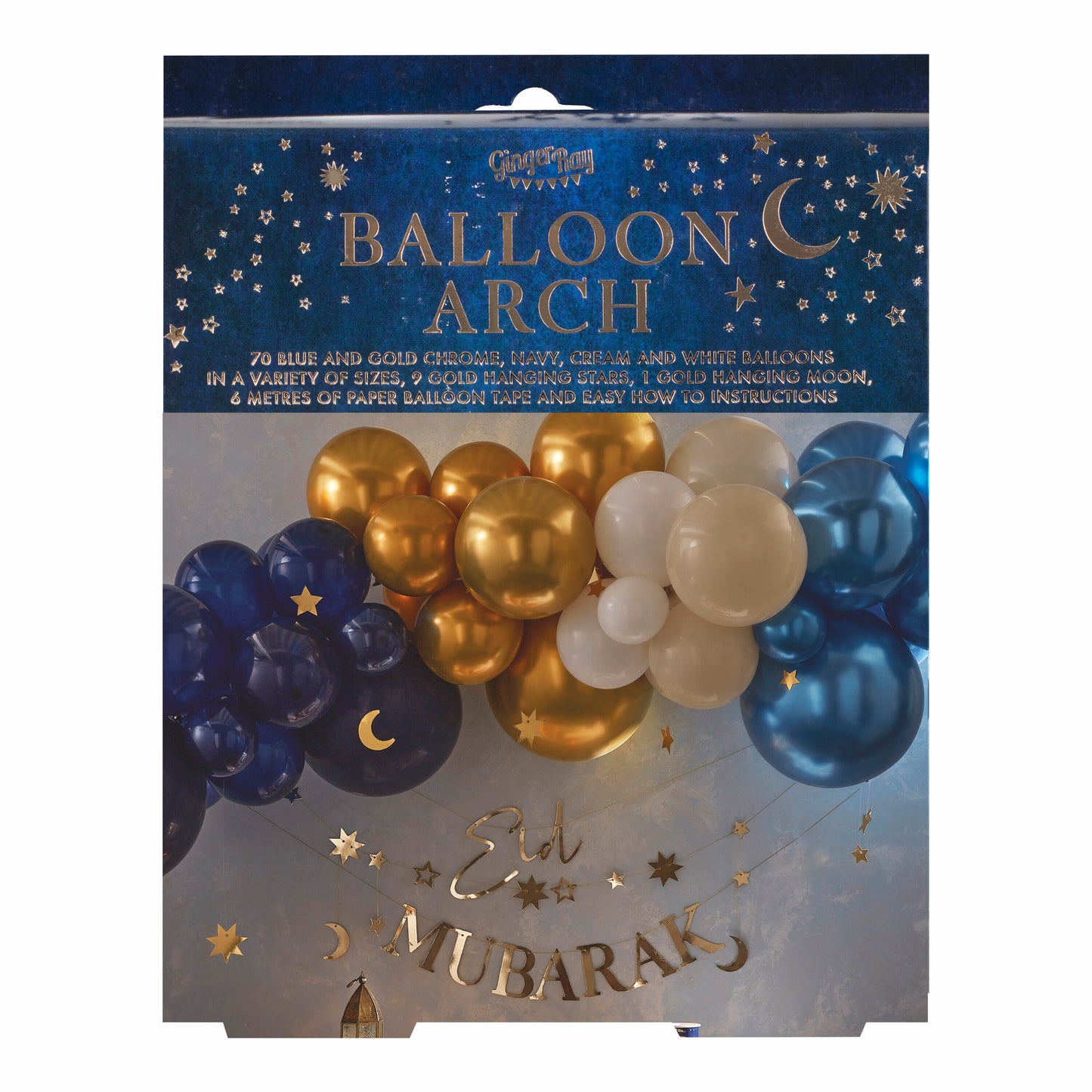 Navy, Gold & Cream Balloon Arch Kit
