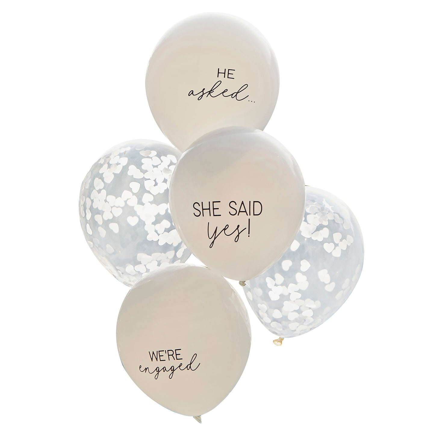 She Said Yes Confetti Engagement Balloon Bundle