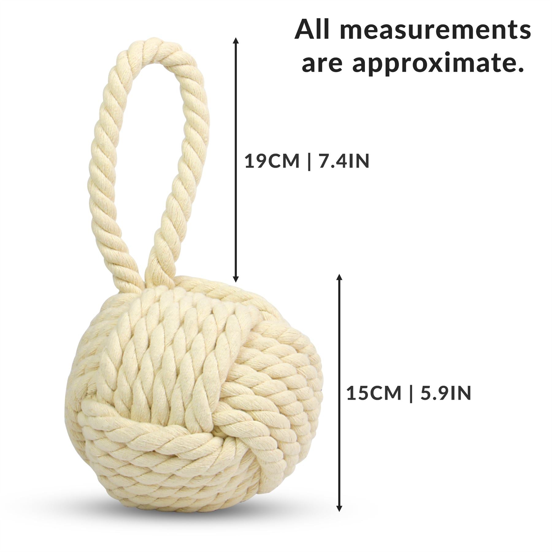 Rope Knot Door Stop Cream | M&W	
