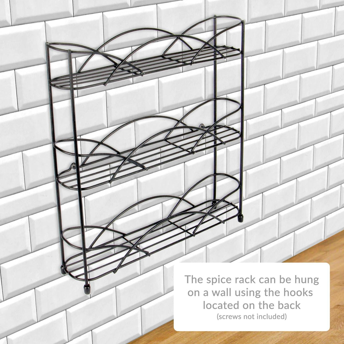 3 Tier Herb & Spice Rack Black | M&W	