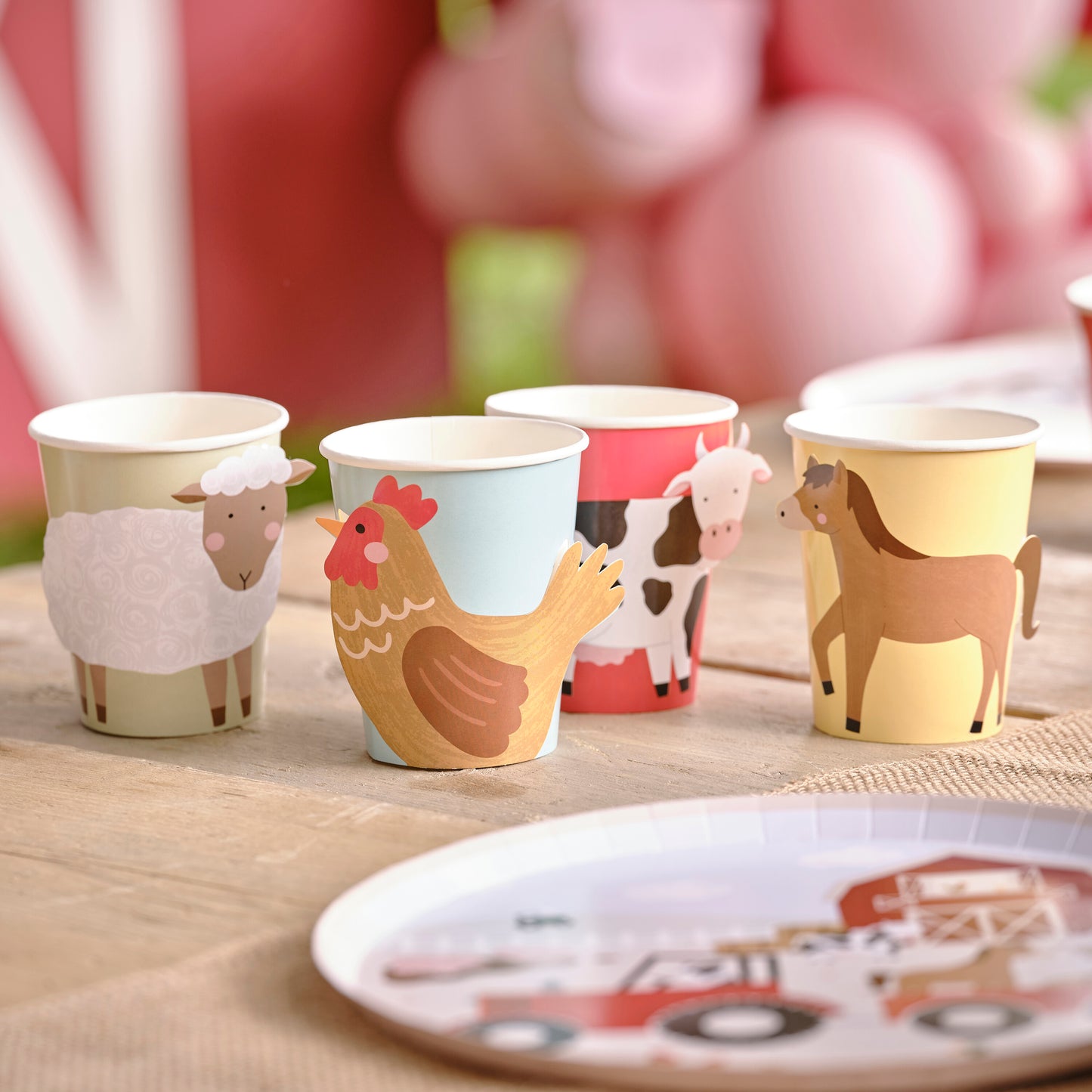 Farm Animals Paper Party Cups
