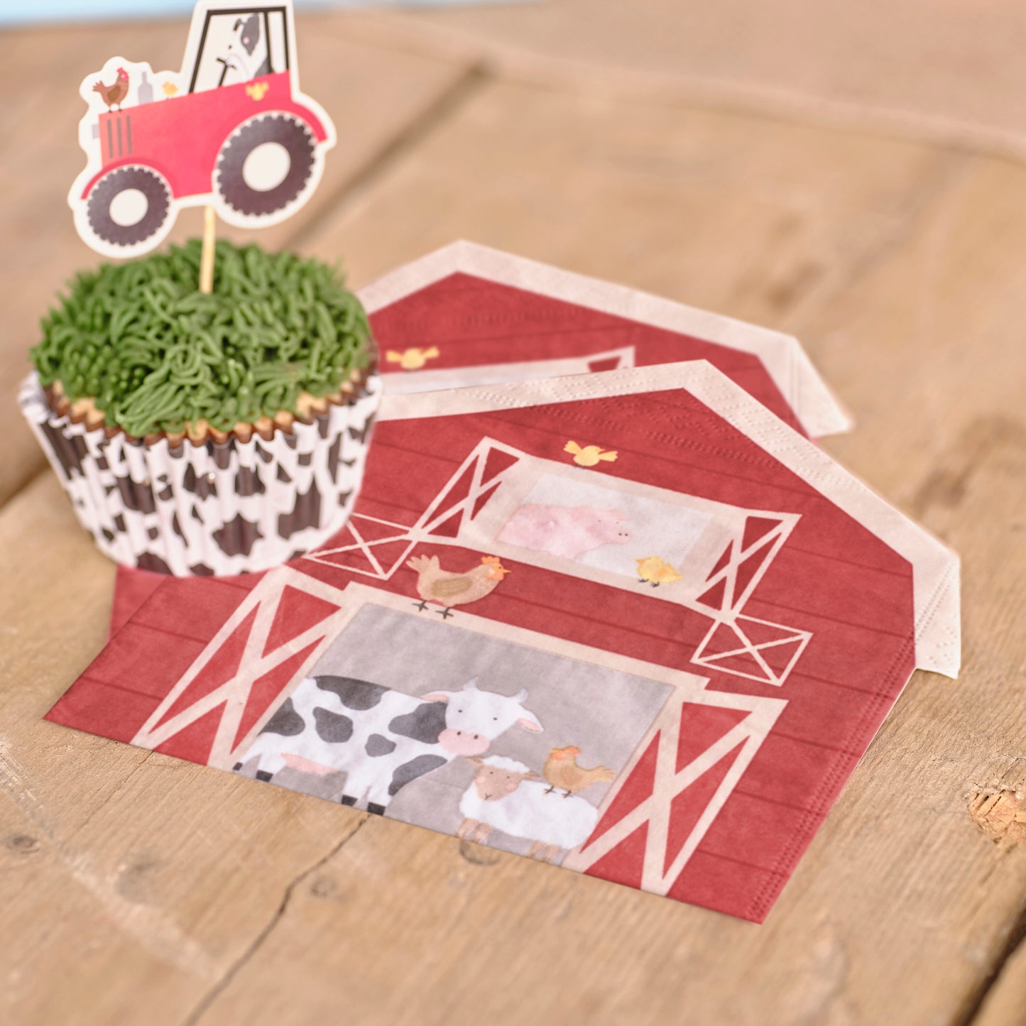 Barn Shaped Farm Paper Party Napkins