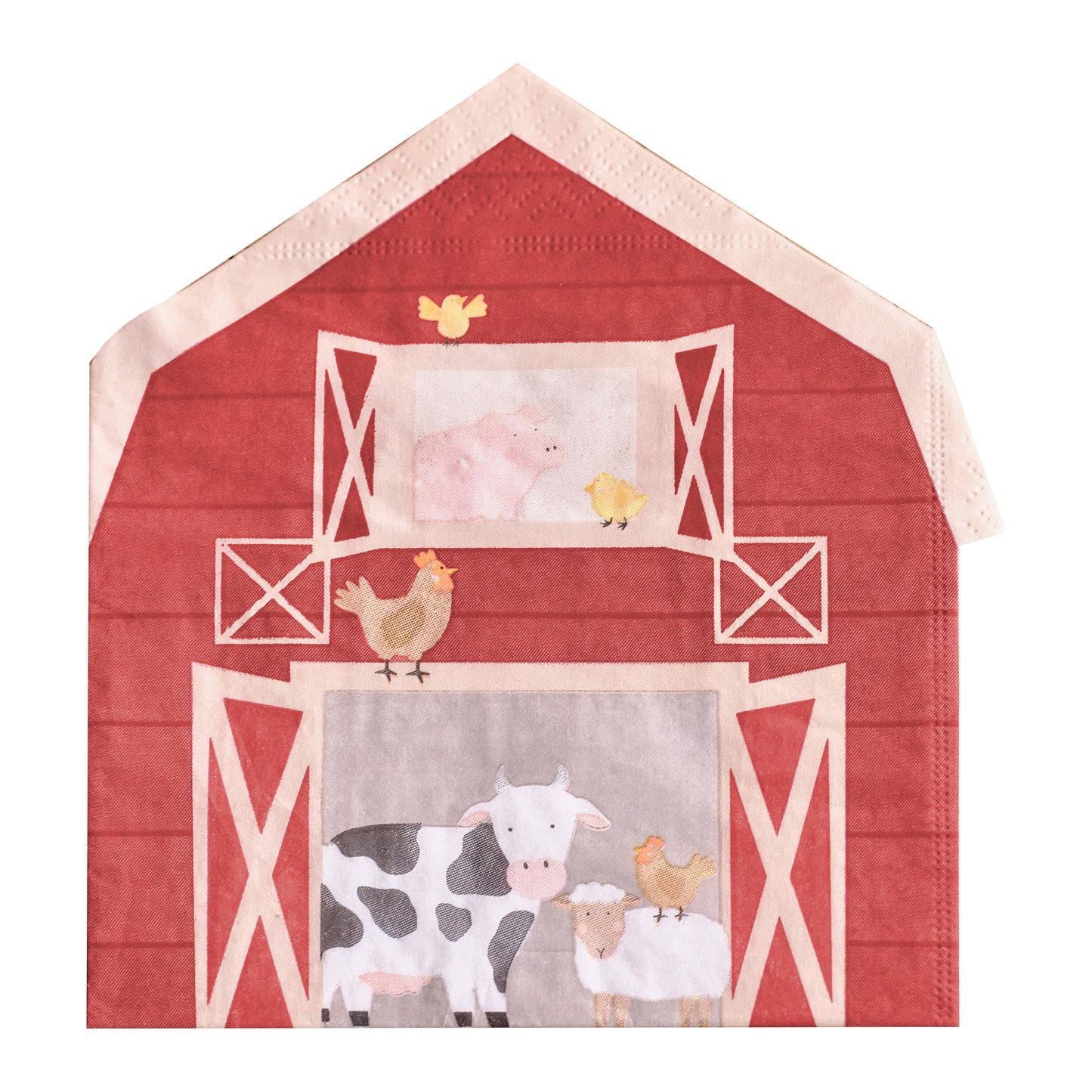 Barn Shaped Farm Paper Party Napkins