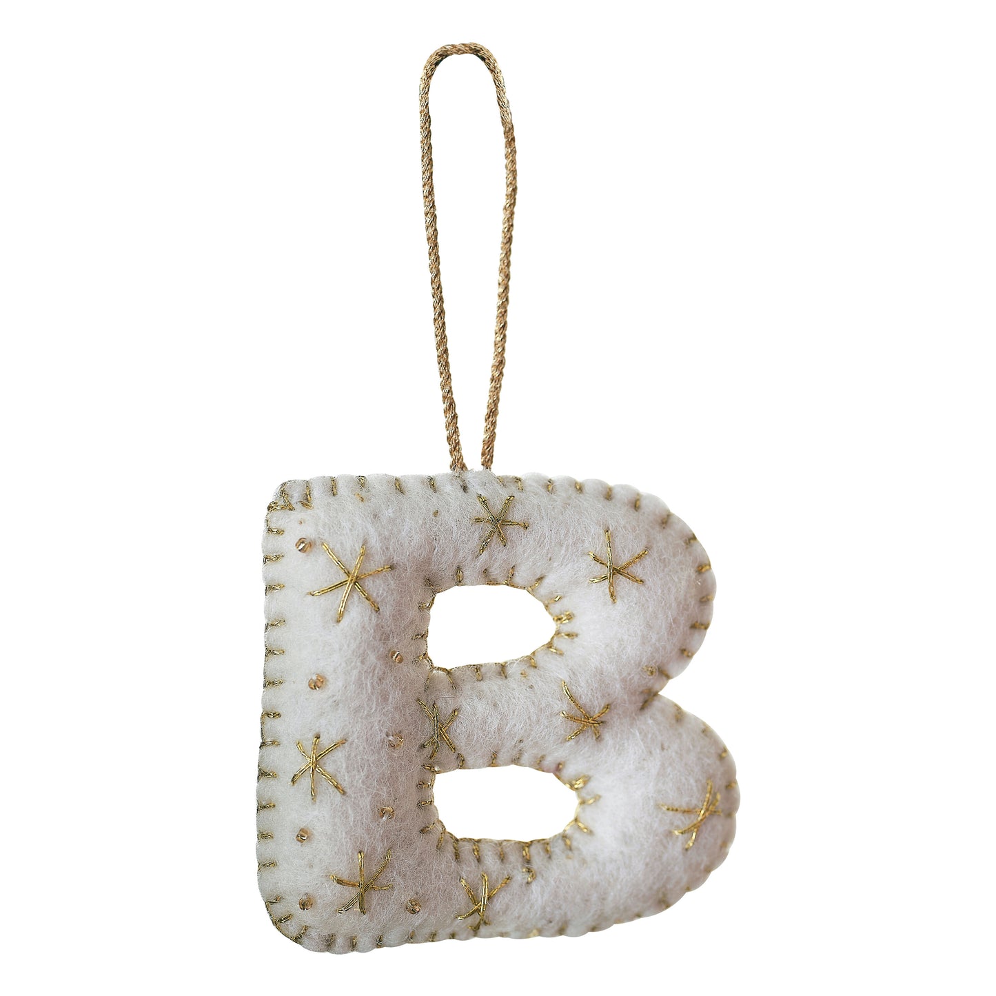 Alphabet Initial Embroidered Felt Christmas Tree Decoration