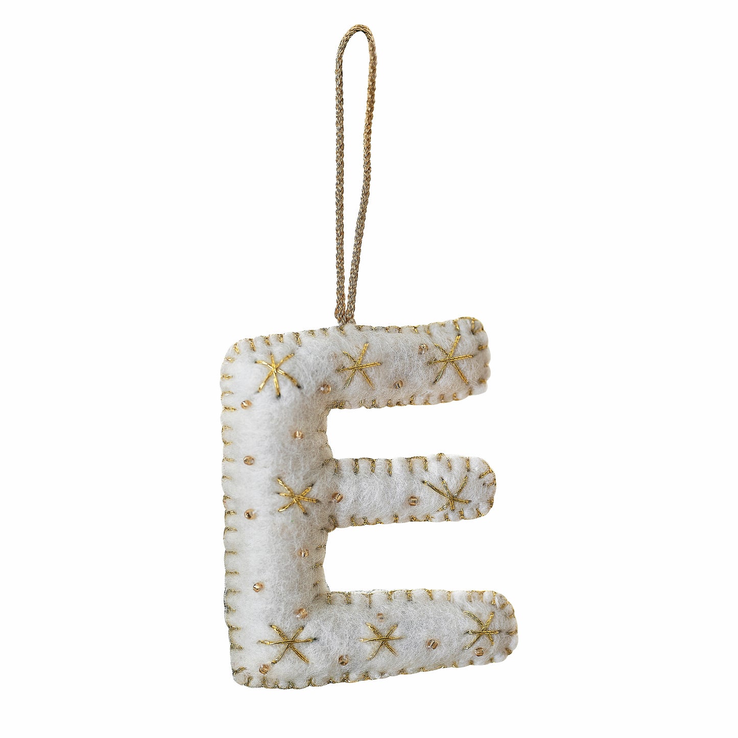 Alphabet Initial Embroidered Felt Christmas Tree Decoration