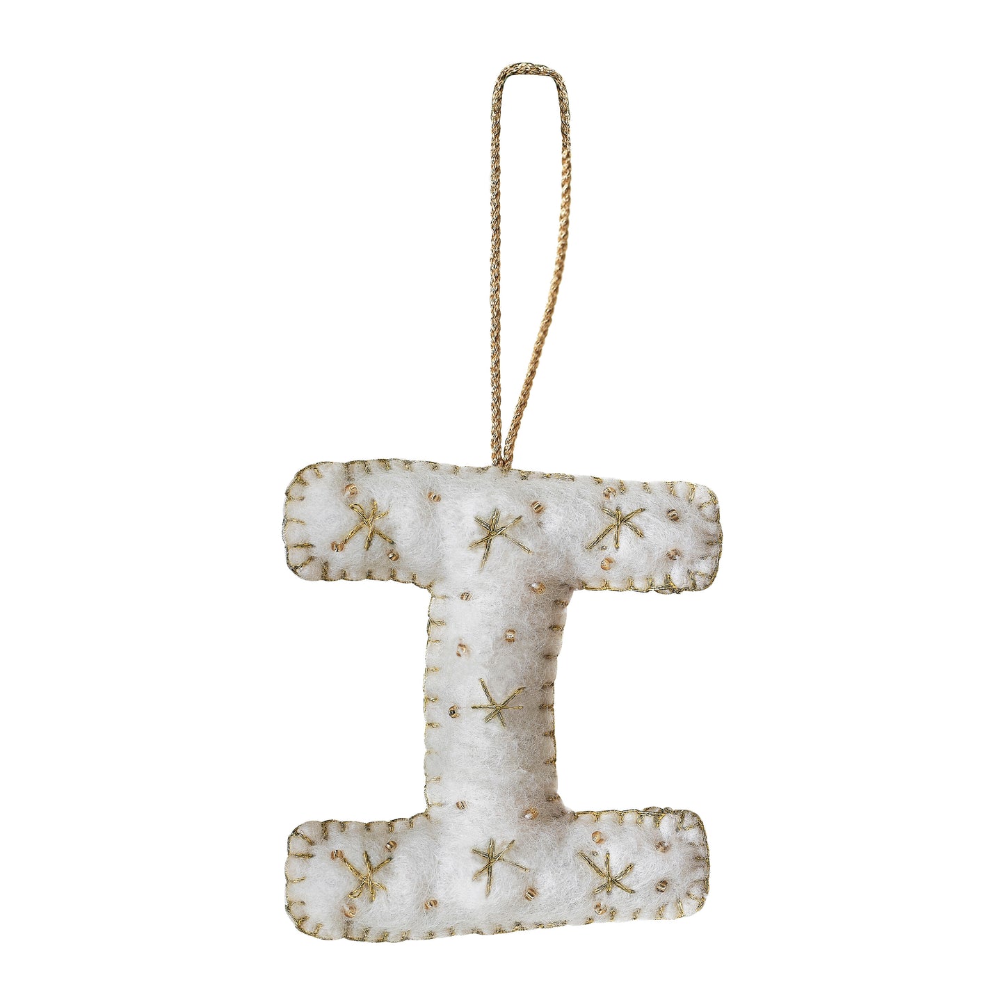 Alphabet Initial Embroidered Felt Christmas Tree Decoration