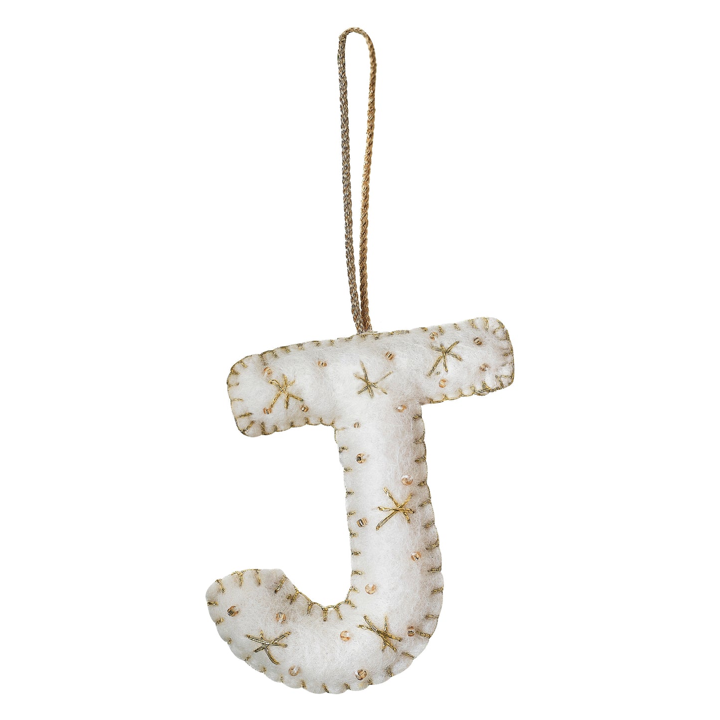 Alphabet Initial Embroidered Felt Christmas Tree Decoration