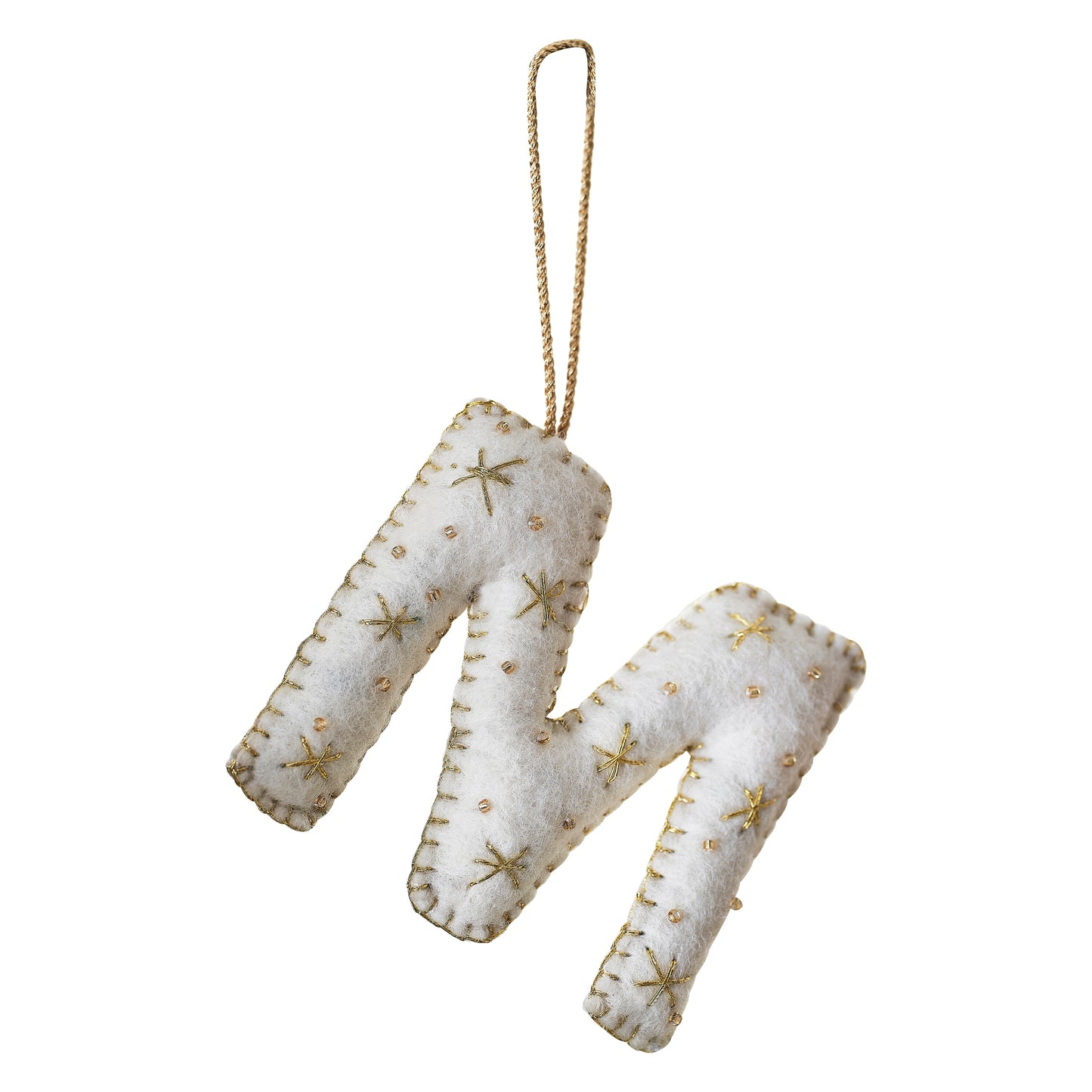 Alphabet Initial Embroidered Felt Christmas Tree Decoration