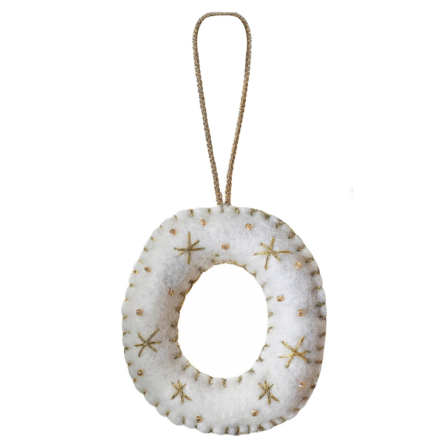 Alphabet Initial Embroidered Felt Christmas Tree Decoration